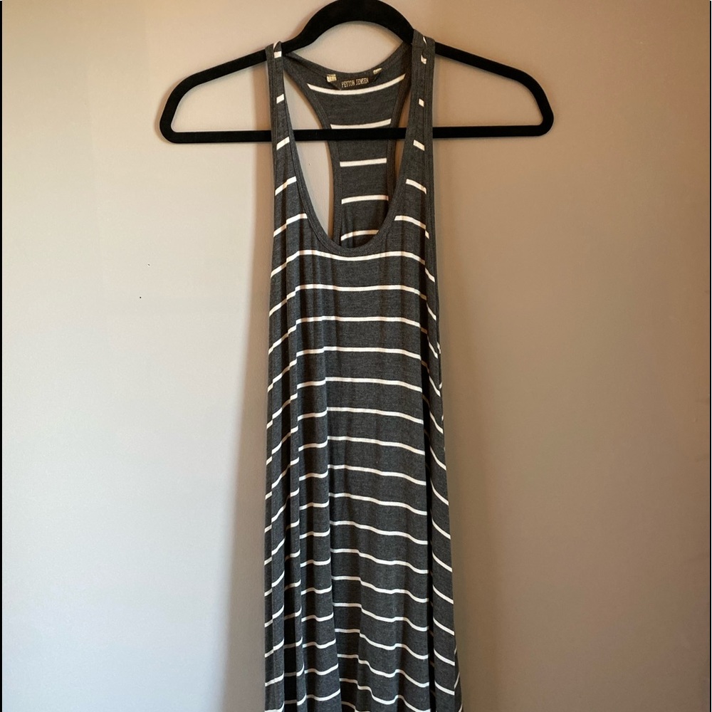 Peyton jensen grey striped Dress/cover up